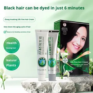 Crema Colorante Permanente per Capelli <span class=keywords><strong>a</strong></span> Base Vegetale Non Irritante Formula Nutriente di Grado Alimentare Tinta per Capelli Multicolore 130ml - Product Image 1