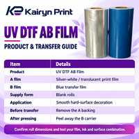 Film UV DTF AB Produksi Massal Rilis Stabil Rendah Limbah Konsisten Perpartian untuk Pencetakan Pabrik Label Kristal