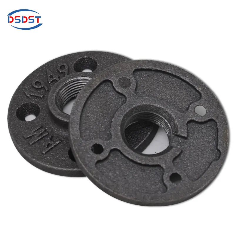 1/2 ''3/4'' Đồ Nội Thất Sàn Bằng Sắt Dẻo Được Gắn Trên Tường Đồ Nội Thất Sàn Bằng Sắt Có Thể Uốn Được Màu Đen Có Ren 2 Inch Ống Công Nghiệp Mặt Bích Sàn