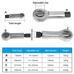 4 Pieces <strong>Nut</strong> Removal <strong>Tool</strong> for Broken Damaged Corroded Screw <strong>Nut</strong> Bolt Remover <strong>Splitter</strong> Cracker - Product Image 3