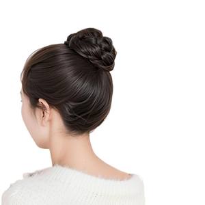 Perruque Py Bun, cheveux longs bouclés avec frange latérale, en fibre synthétique Kanekalon résistante à la chaleur, pour femmes, coiffure chignon - Product Image 1