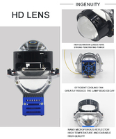 Système d'éclairage automobile LED en aluminium étanche IP67 12V 75W, lentille de projecteur d'usine, plus de puissance, lumière plus brillante