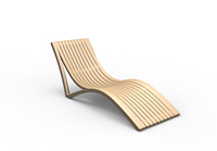 Chaise longue d'extérieur en plastique écologique en forme de S, durable, imperméable, pour la piscine, la terrasse, la plage et la détente dans la cour