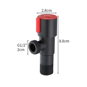 Pano.V 1/2 Inch Stainless Steel Hot & Cold Water Stop Angle Valve with <b>Diverter</b> Shower Head Bathroom Faucet Accessory - Product Image 5