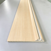 Panneau de séparation de pièce en PVC imitation bois de noyer imperméable 400x26mm pour la maison et le bureau