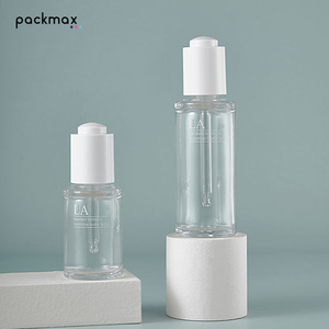 Thick wall PET <b>dropper</b> <b>bottle</b> 30-60ml, high transparency – empty plastic <b>bottle</b> for essence & serum, cosmetic packaging - Product Image 1