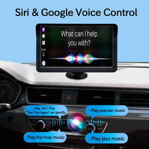Reproductor Multimedia Portátil con Pantalla IPS de 7 Pulgadas, DVR, CarPlay/Android Auto, Grabador de Conducción de Doble Lente, Radio para Auto y Motocicleta, GPS - Product Image 6