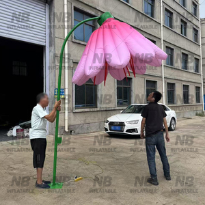 Large Interactive Inflatable Flower Lamp Automatic Open Close Street Blooming Effect <b>Customized</b> Inflatable Decoration Large Inte - Product Image 6