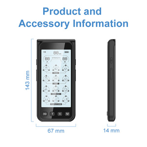 Hàng chục đơn vị điện tử xung massager với điện cực miếng đệm EMS kích thích cơ bắp kênh đôi Máy trị liệu để giảm đau - Product Image 5