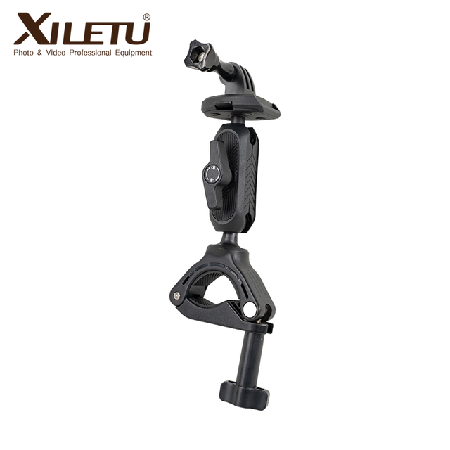 XILETU QM-1 Bike Camera Mount - Tool-Free Handlebar Mount for iPhone & Samsung, 360° Adjustable Cycling Accessory