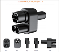 CCS2 NACS véhicule électrique EV chargeur adaptateur 250A AC + DC GBT connecteurs pour véhicules Tesla norme européenne nouveau J1772