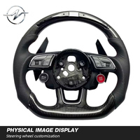 Volant en cuir et fibre de carbone avec écran LED multi-tailles pour Audi A3/A4/B9/A5/Q3/Q5/Q7/Q8/R8/TTRS - Personnalisable et luxueux