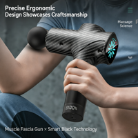 Pistolet de massage vibrant à percussion pour tissus profonds, OEM ODM, 2*2500mAh, moteur à brosse électrique sans fil, 10 têtes de massage, autonomie 4-6h