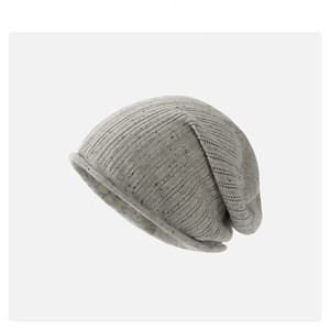 2024 nouvelle couleur petit mince respirant Pile chapeau femmes printemps et été loisirs tricoté Slouchy Beanie - Product Image 4