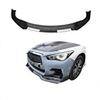 Lame avant en fibre de carbone pour Infiniti Q50 2014-2025 Q50S, Spoiler de pare-chocs, Garniture aérodynamique