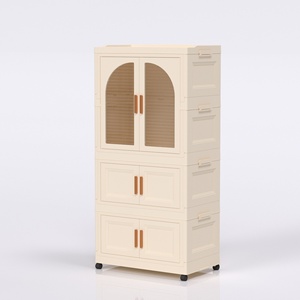 Tủ nhựa đựng đồ rộng 75cm, tủ đựng đồ gấp gọn phòng khách, tủ đựng đồ gia dụng nhiều tầng bằng nhựa - Product Image 5