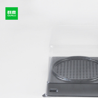 Boîtes d'emballage en plastique de récipient de stockage de gâteau simple de matériaux carrés transparents de haute qualité pour la salade et l'emballage alimentaire