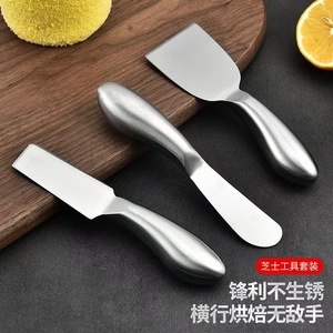 Stainless steel hollow handle <b>cheese</b> knife <b>set</b>, six-piece <b>set</b>, including <b>cheese</b> knife and fork, butter knife, and butter - Product Image 3