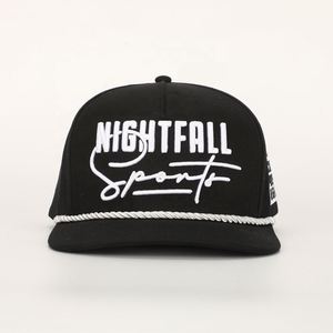 Gorra de Béisbol Deportiva de 5 Paneles, Negra, de Algodón, con Bordado Personalizado al por Mayor, para Hombre y Mujer, Gorra de Golf con Cuerda - Product Image 2