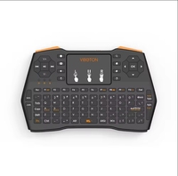7 couleurs rétro-éclairé i9 Mini clavier 2.4ghz anglais wifi noir Air Mouse avec pavé tactile télécommande Android TV Box