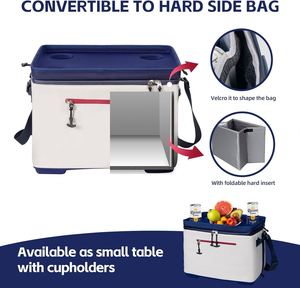 New Design 40-Can Versatile Beach Multipurpose Insulated Cooler <b>Storage</b> Bag <b>Collapsible</b> Leak Proof Waterproof Fabric Single Cup - Product Image 2