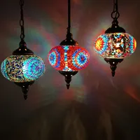 Plafonnier suspendu au style ethnique rétro, fait à la main, couleur turque, luminaire décoratif de plafond, idéal pour un bar, un café ou un comptoir