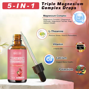 Cairan Magnesium Glycinate tetes suplemen tidur dengan l-theanine Ashwagandha Vitamin B6-stres & dukungan suasana hati untuk pria wanita - Product Image 3