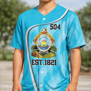 Maillot de baseball Jour de l'Indépendance du Honduras depuis 1821, 15 septembre, Célébration nationale du Honduras, Chemise de baseball décontractée à boutons - Product Image 1