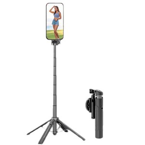 ไม้เซลฟี่แบบถอดได้ขนาดกะทัดรัดพิเศษ 1800 มม. ขาตั้งกล้องอลูมิเนียมแบบพับได้ พกพาสะดวกสำหรับการถ่ายภาพสตรีมมิ่งสด - Product Image 1