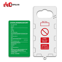 Elecpopular 2024 Lockout Tagout Équipement d'étiquette en PVC Inspection d'échafaudage Étiquette de sécurité interne Serrures de carte Produit populaire