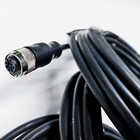 Conector de Cableado Personalizado de 5 Metros de Longitud, Conector M12 Impermeable Macho-Hembra de 4, 5, 6, 7 y 8 Pines, Ensamblaje de Cable de Extensión