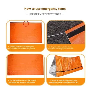 Tente de bivouac thermique Firstime en Mylar, abri d'urgence léger et compact, tente de survie en feuille PE, GZ RTS, commande en gros mixte - Product Image 3