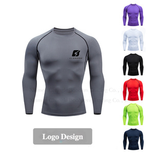 High Elasticity Quick-Drying Outdoor Sports Training Top Domestic Sub-Size Spot Fitness Breathable Slim Long Sleeve <strong>Vivid</strong> Autumn - Product Image 1