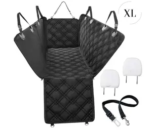 Hot bán tiêu chuẩn võng Pet Car Seat Cover Thiết kế không thấm nước Pet Dog Car Pet Seat Cover Đen Car Seat Protector