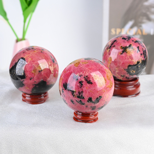 Hot Sale Natural Healing <b>Crystal</b> Sphere Rhodonite <b>Crystal</b> Sphere for Home Decoration - Product Image 3