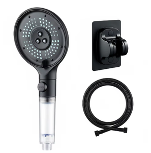 Grifo de lujo para baño, ABS, alta presión, cinco modos, masaje, cabezal de ducha de mano, filtro, botón de parada de un toque, juego de manguera de Ducha - Product Image 1
