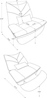 Sillón Reclinable Eléctrico Inteligente con Correa LED, Giratorio, Deslizante, para Juegos, Sofá, Proveedor de Sillas para Oficina