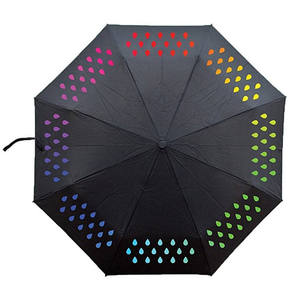 Promotion de la publicité en usine chinoise, soleil pluie en plein air, nouvelle <span class=keywords><strong>Invention</strong></span> cadeau couleur de l'eau changement magique 3 <span class=keywords><strong>parapluie</strong></span> manuel pliable - Product Image 3