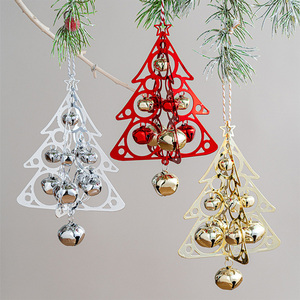 Décorations de Noël de luxe personnalisées petits accessoires galvanoplastie décor de scène carillons éoliens ornements de cloche d'arbre de Noël - Product Image 1