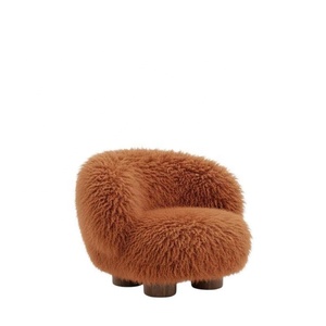 Fauteuil lounge modulaire HDC en fausse fourrure, fauteuil design Bou, fauteuil d'appoint de luxe en peau de mouton pour salon, bar et mobilier de club - Product Image 5