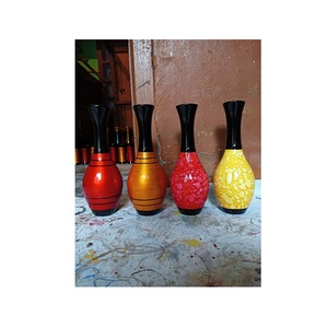 El exportador indio ofrece una maceta de madera hecha a mano para la decoración del jardín y el hogar con flores artificiales directamente desde la India - Product Image 1