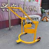 Lève-fût hydraulique manuel Jingxin, capacité 350 kg, fût en acier inclinable 580-620 mm et rotatif à 360° avec verrou de sécurité