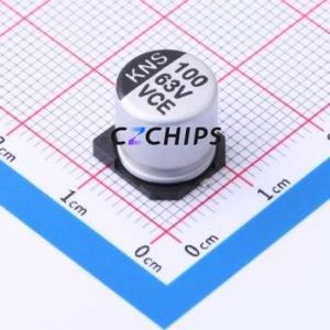 Condensateur électrolytique en aluminium SMD 126RV0020, SMD, D10xL10.5mm 100uF 20% 63V 450mA-120Hz - Product Image 1