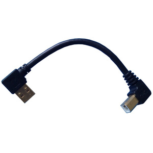 Lung Kay Right Angle <b>Usb</b> <b>2.0</b> Male To Male Data <b>Cable</b> 90 Degree Adapter Black Copper Wire Lk U2 - Product Image 5