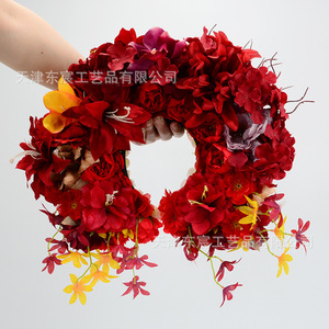 Diadema con Flores de Seda de 40cm de Ancho, Marca Dongchen Crafts, Modelo Y03, Accesorios para Fotografía de Bodas - Product Image 2