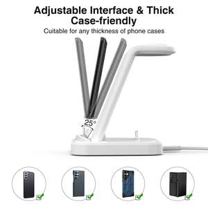 แท่น<span class=keywords><strong>ชาร์จ</strong></span>เร็ว15W QC3.0<span class=keywords><strong>ชาร์จ</strong></span>ไร้สาย3-in-1สำหรับ iPhone สำหรับนาฬิกาสำหรับแล็ปท็อปและสกู๊ตเตอร์ - Product Image 2