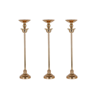 Vases de mariage hauts décoratifs en métal doré, support à fleurs pour décoration de mariage, centres de table argentés pour fête de mariage, porte-bougie