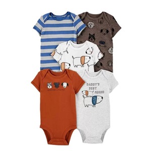 Ropa <span class=keywords><strong>de</strong></span> Verano para Niños, Conjunto <span class=keywords><strong>de</strong></span> Cinco Piezas <span class=keywords><strong>de</strong></span> Algodón con Estampado <span class=keywords><strong>de</strong></span> Dibujos Animados, Manga Corta, Tipo Triángulo, para Bebés - Product Image 5