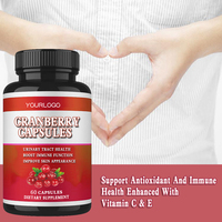 Ausreson Capsules de Jus de Canneberge 500mg Véganes – Soutien Digestif et Probiotiques – Compléments Alimentaires