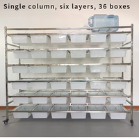 Cage d'élevage pour rongeurs en acier inoxydable et plastique, durable, simple, avec système d'abreuvement automatique pour la reproduction des rats